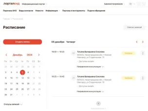 Сформирован график консультаций на портале КНД.Онлайн на декабрь 2024 г.